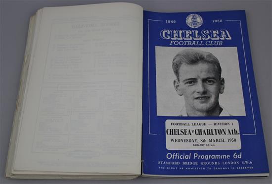 Thirty two 1948-1950 Chelsea Football Club programmes,